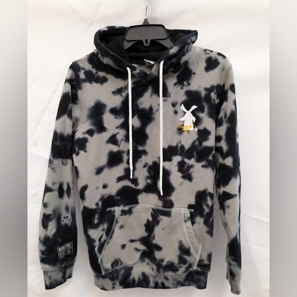 DUTCH BROS COFFEE Small Since 1992 Hoodie Sweatshirt Black Grey Tie Dye